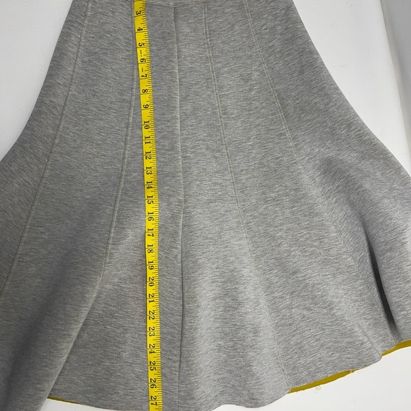 Anthropologie Maeve Gray/Yellow High A-Line Skirt - Picture 4 of 8